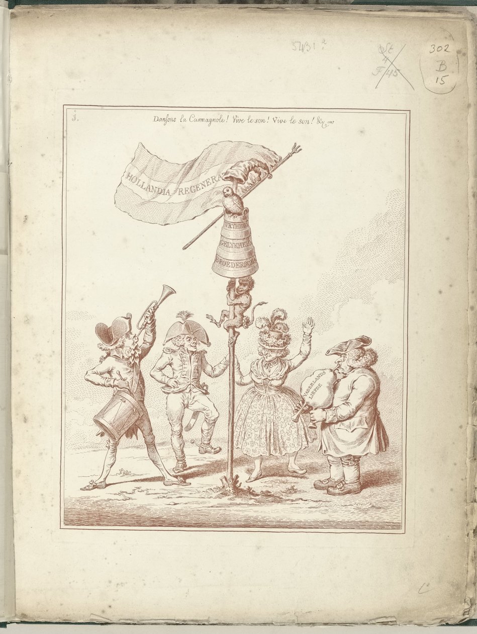 Titelblatt der Serie Hollandia Regenerata, 1795 von James Gillray (possibly)
