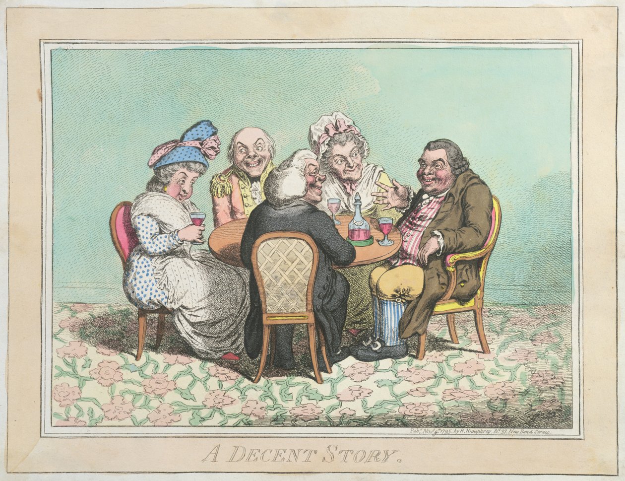 Eine anständige Geschichte, veröffentlicht von Hannah Humphrey im Jahr 1795 von James Gillray