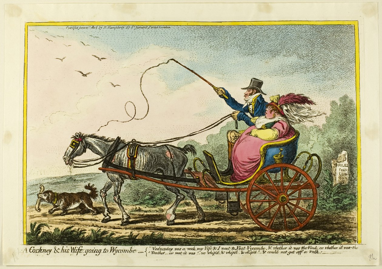 Cockney und seine Frau auf dem Weg nach Wycombe von James Gillray