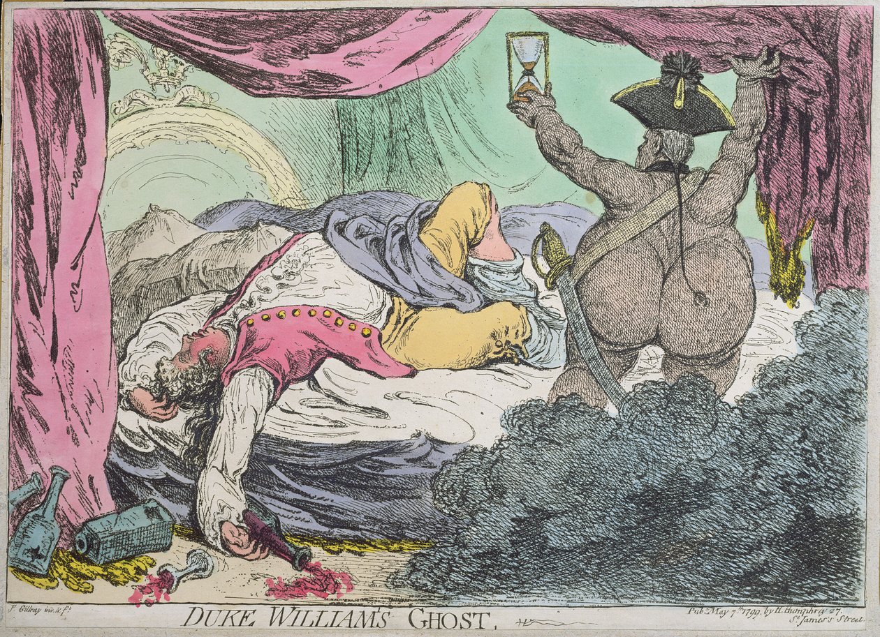 Herzog Williams Geist, veröffentlicht von Hannah Humphrey 1799 von James Gillray