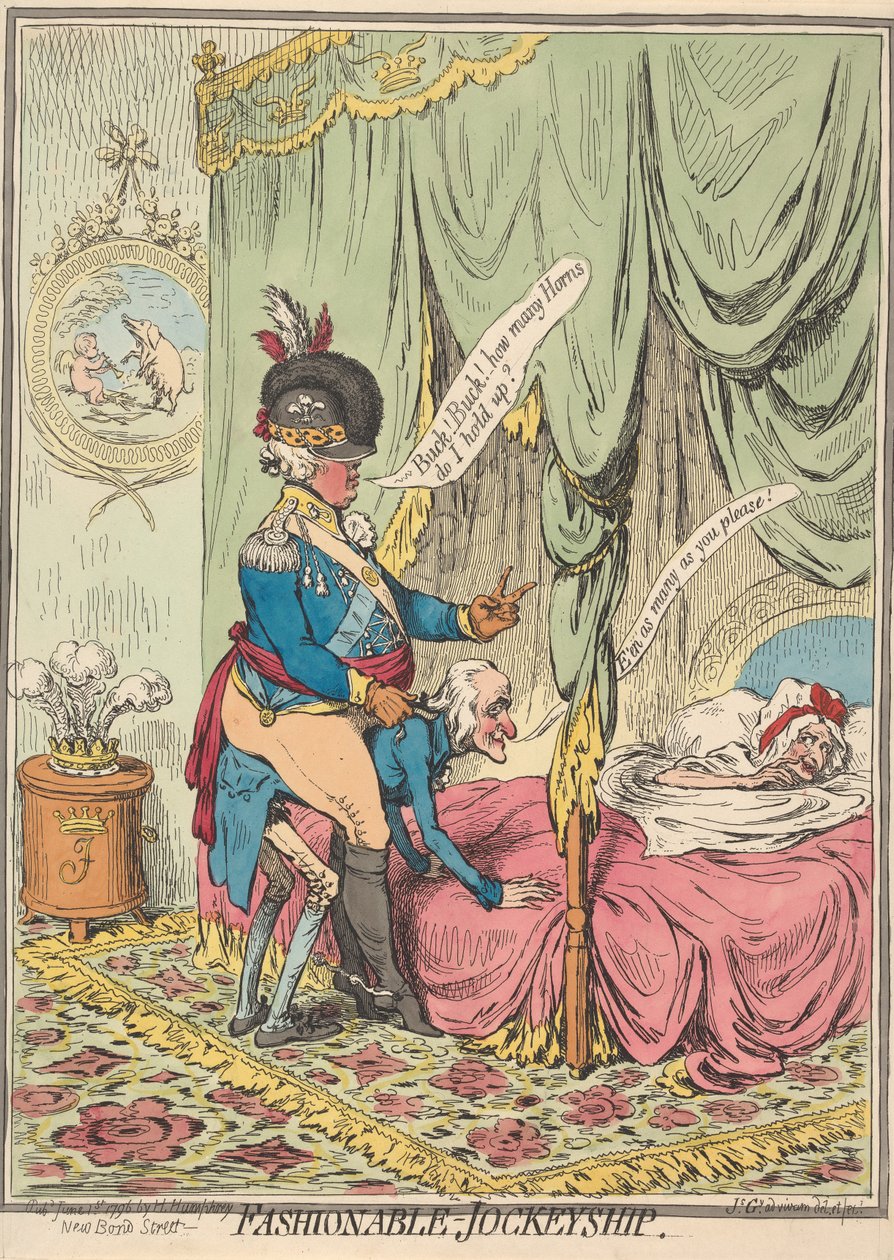 Modisch - Jockeyschaft von James Gillray