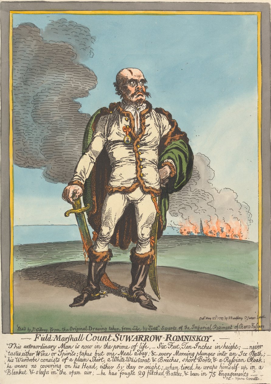 Feldmarschall Graf Suwarrow-Rominskoy von James Gillray