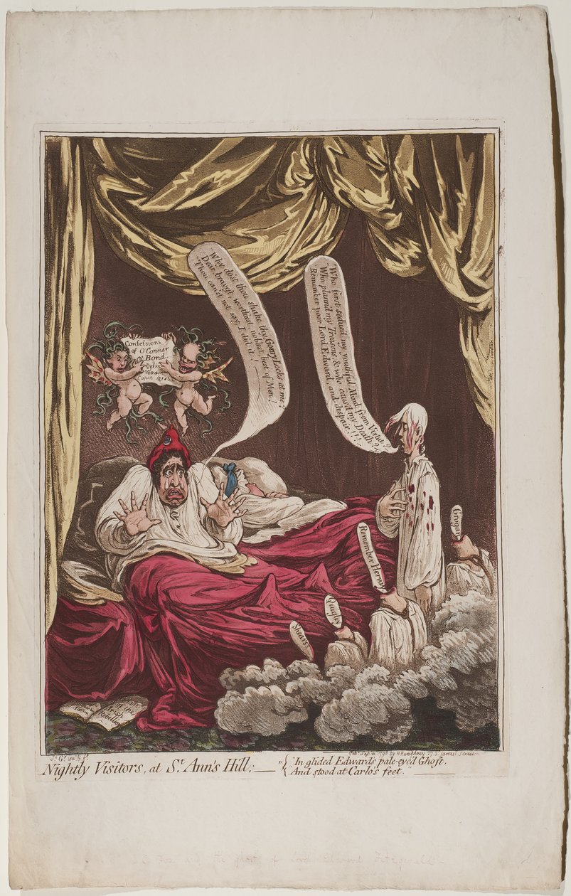 Nächtliche Besucher am St. Anns Hill, 1798 von James Gillray
