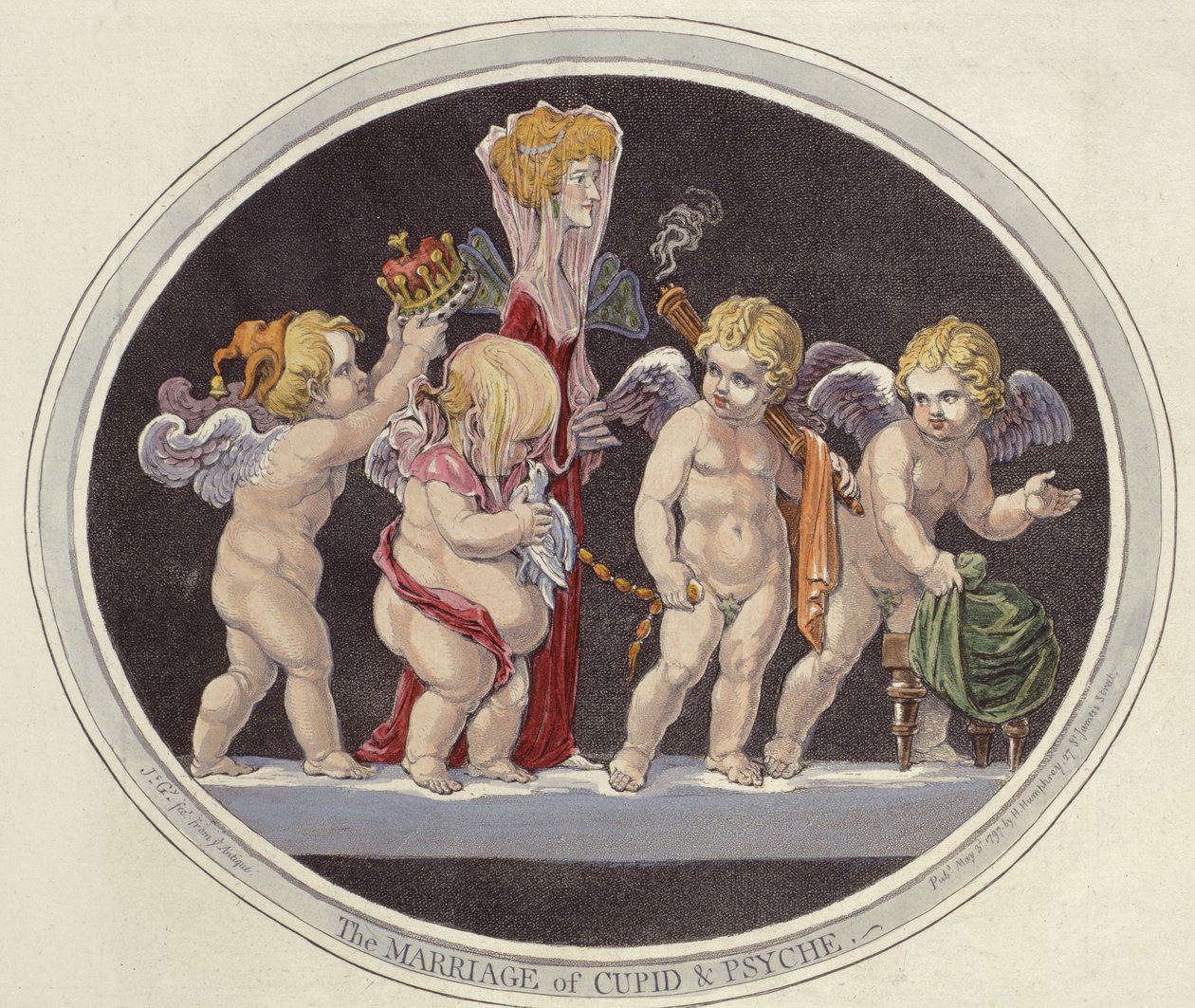Die Hochzeit von Amor und Psyche von James Gillray