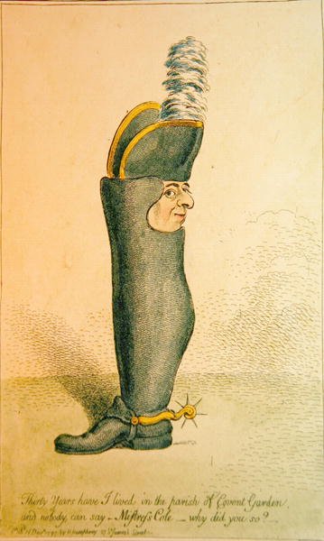 Dreißig Jahre habe ich in der Gemeinde Covent Garden gelebt, veröffentlicht von Hannah Humphrey von James Gillray