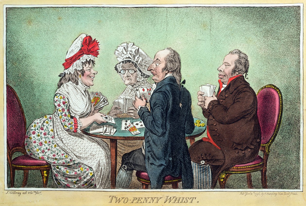 Zwei-Penny Whist von James Gillray