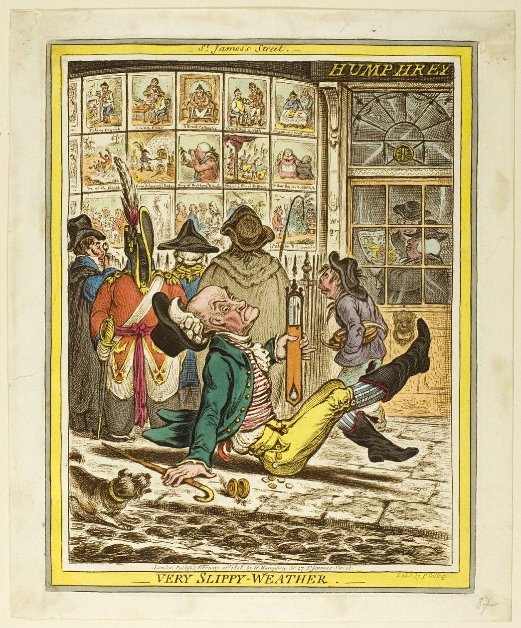 Sehr rutschiges Wetter von James Gillray