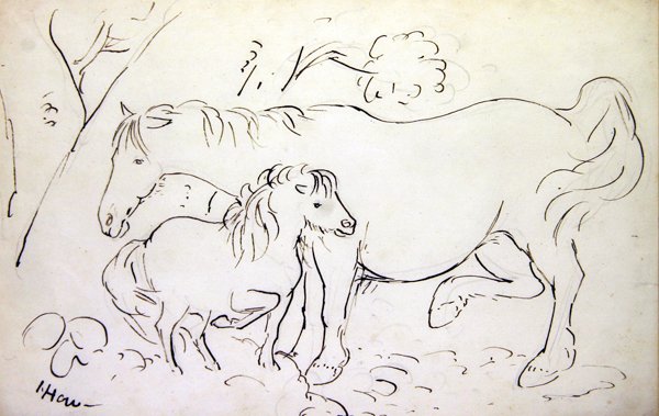 Stute und ihr Fohlen von James Howe