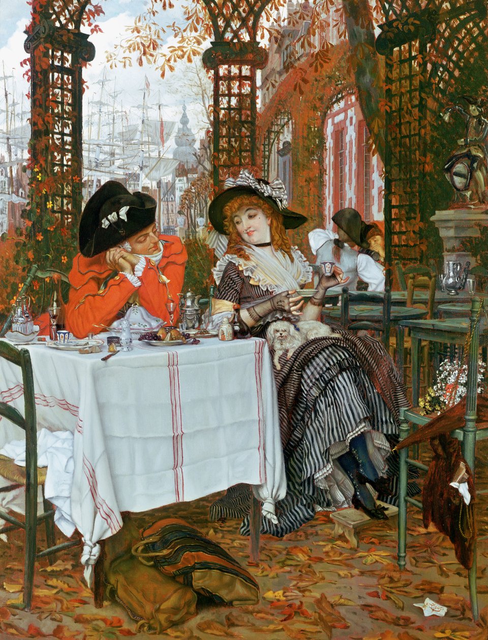 Ein Mittagessen (Un Dejeuner), ca. 1868 von James Jacques Joseph Tissot
