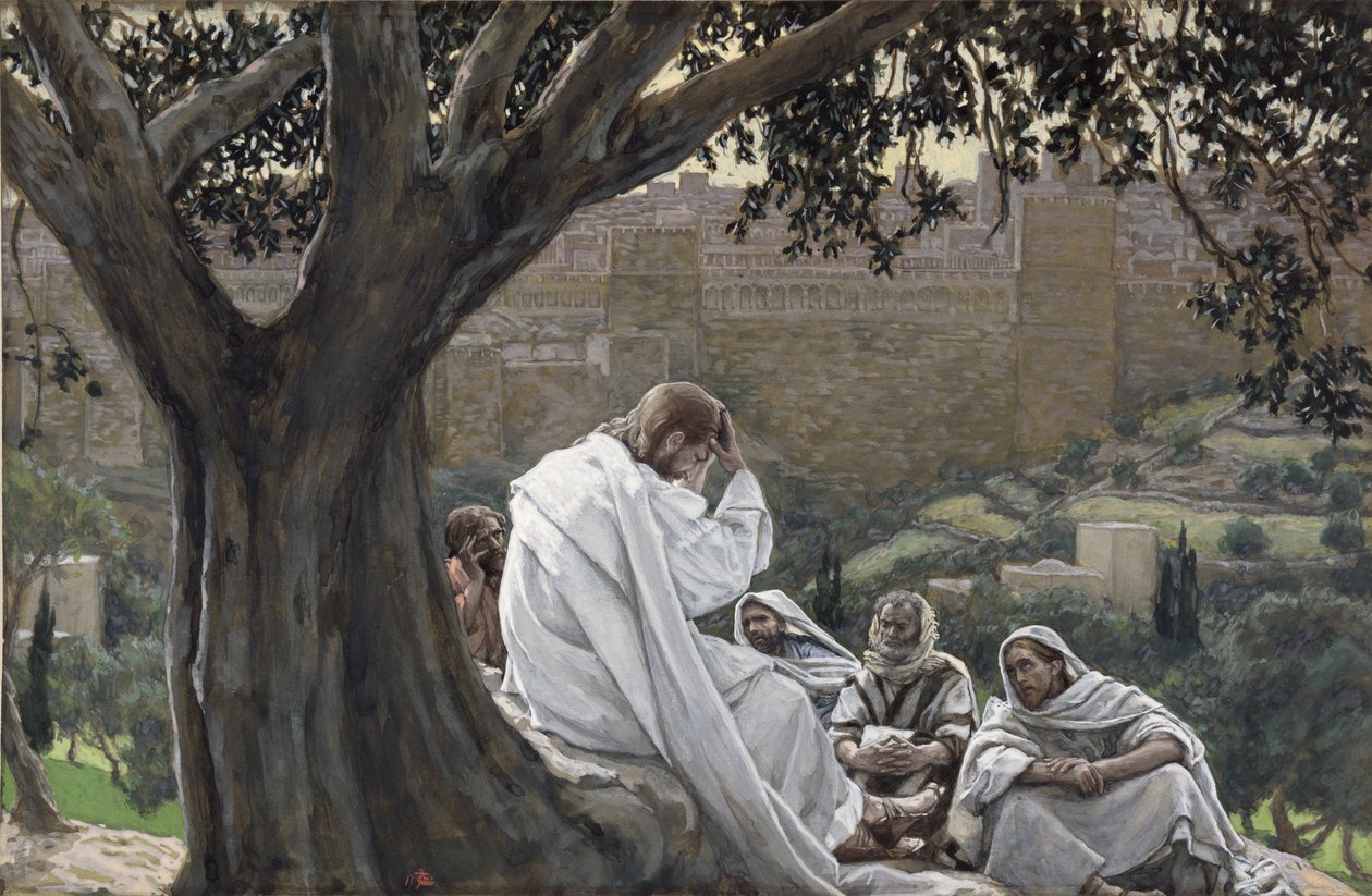 Christus sagt die Zerstörung des Tempels voraus, Illustration für Das Leben Christi von James Jacques Joseph Tissot