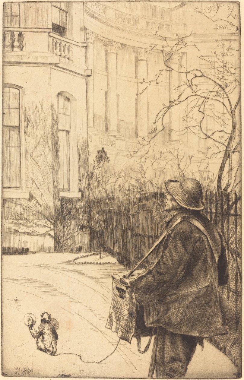 Der Leierkastenmann von James Jacques Joseph Tissot