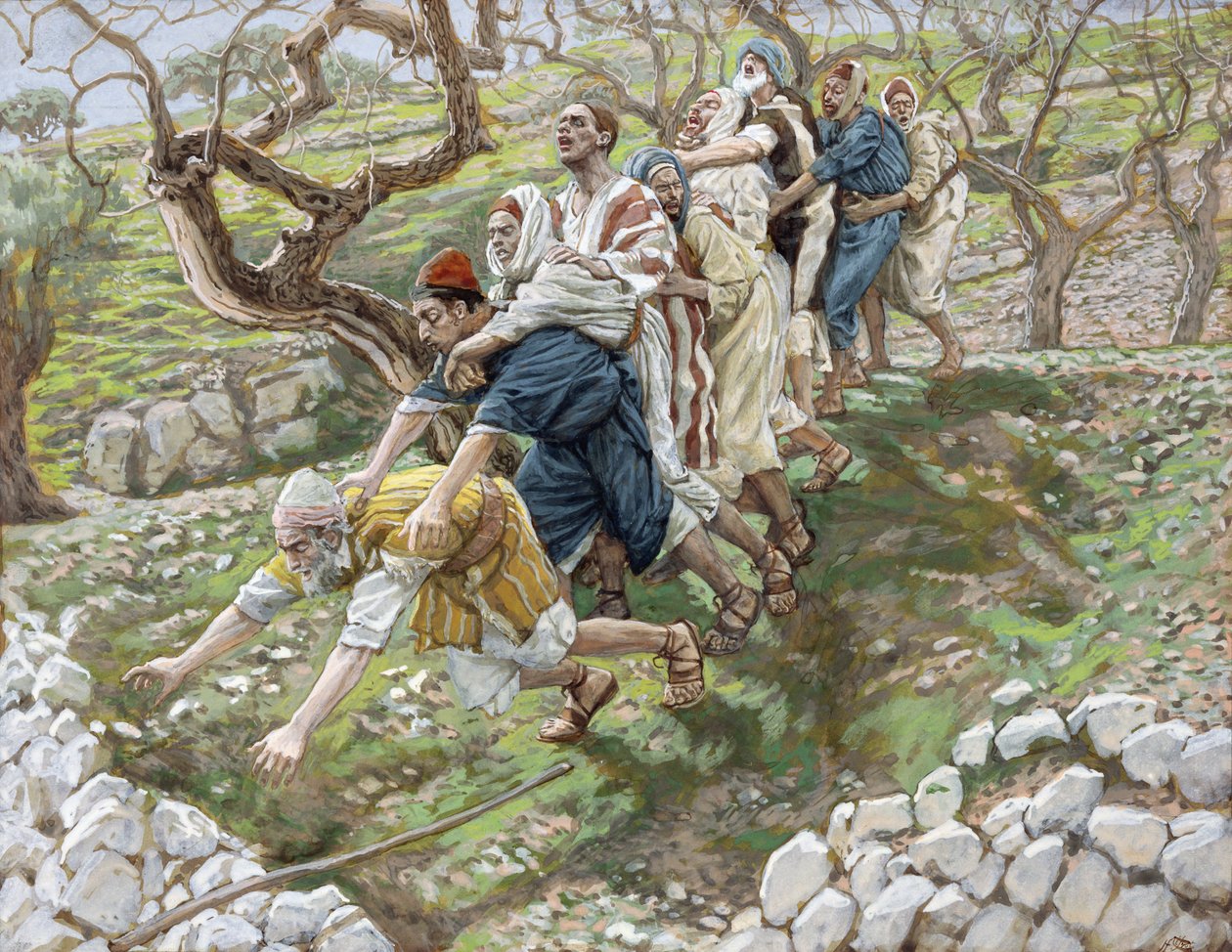 Die Blinden führen die Blinden, Illustration für Das Leben Christi, ca. 1886-94 von James Jacques Joseph Tissot
