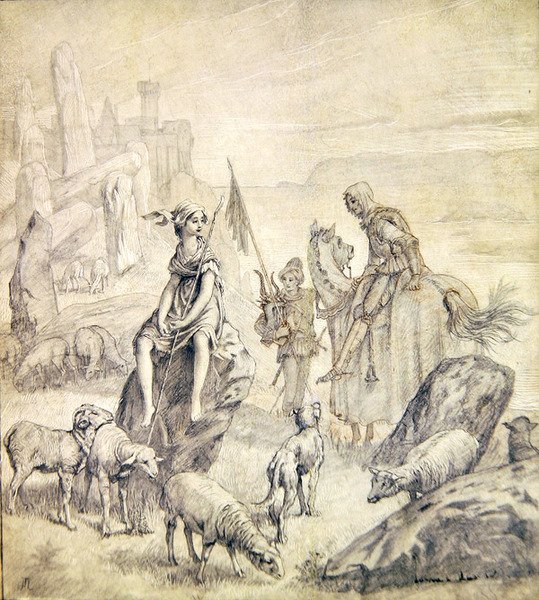 Die Frau des Kreuzfahrers, aus einer bretonischen Ballade von James Jacques Joseph Tissot