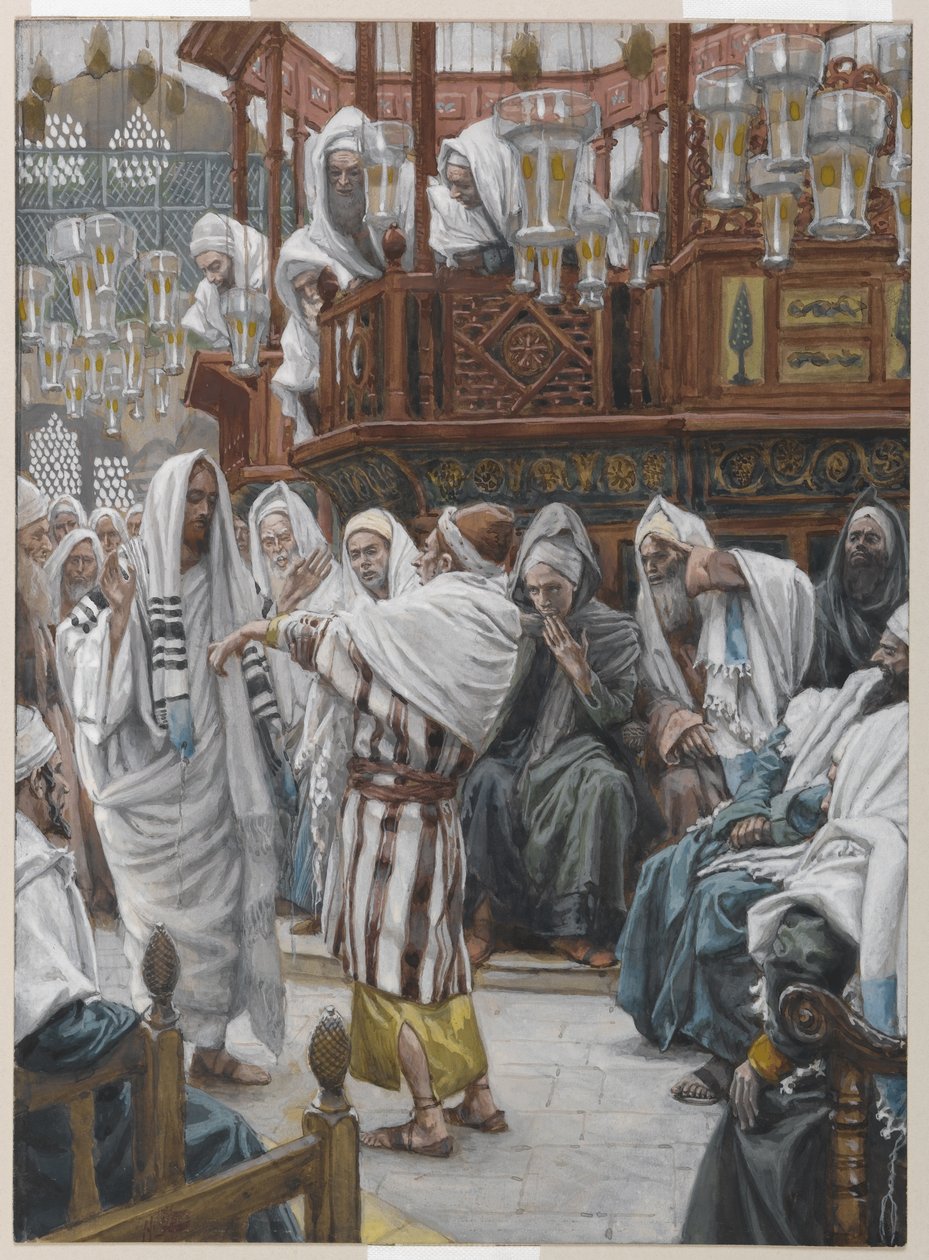 Der Mann mit der verdorrten Hand, Illustration aus Das Leben unseres Herrn Jesus Christus von James Jacques Joseph Tissot