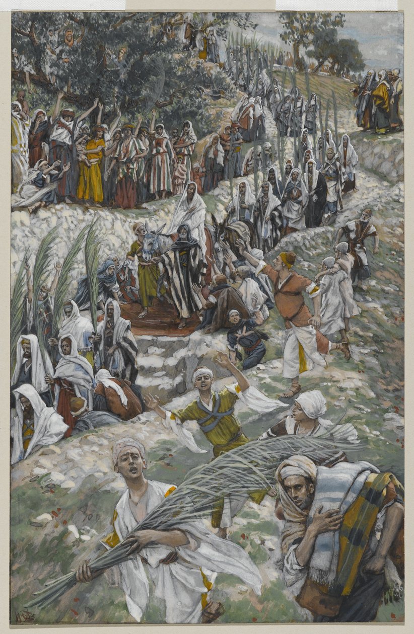 Die Prozession auf dem Ölberg, Illustration aus Das Leben unseres Herrn Jesus Christus, 1886-94 von James Jacques Joseph Tissot