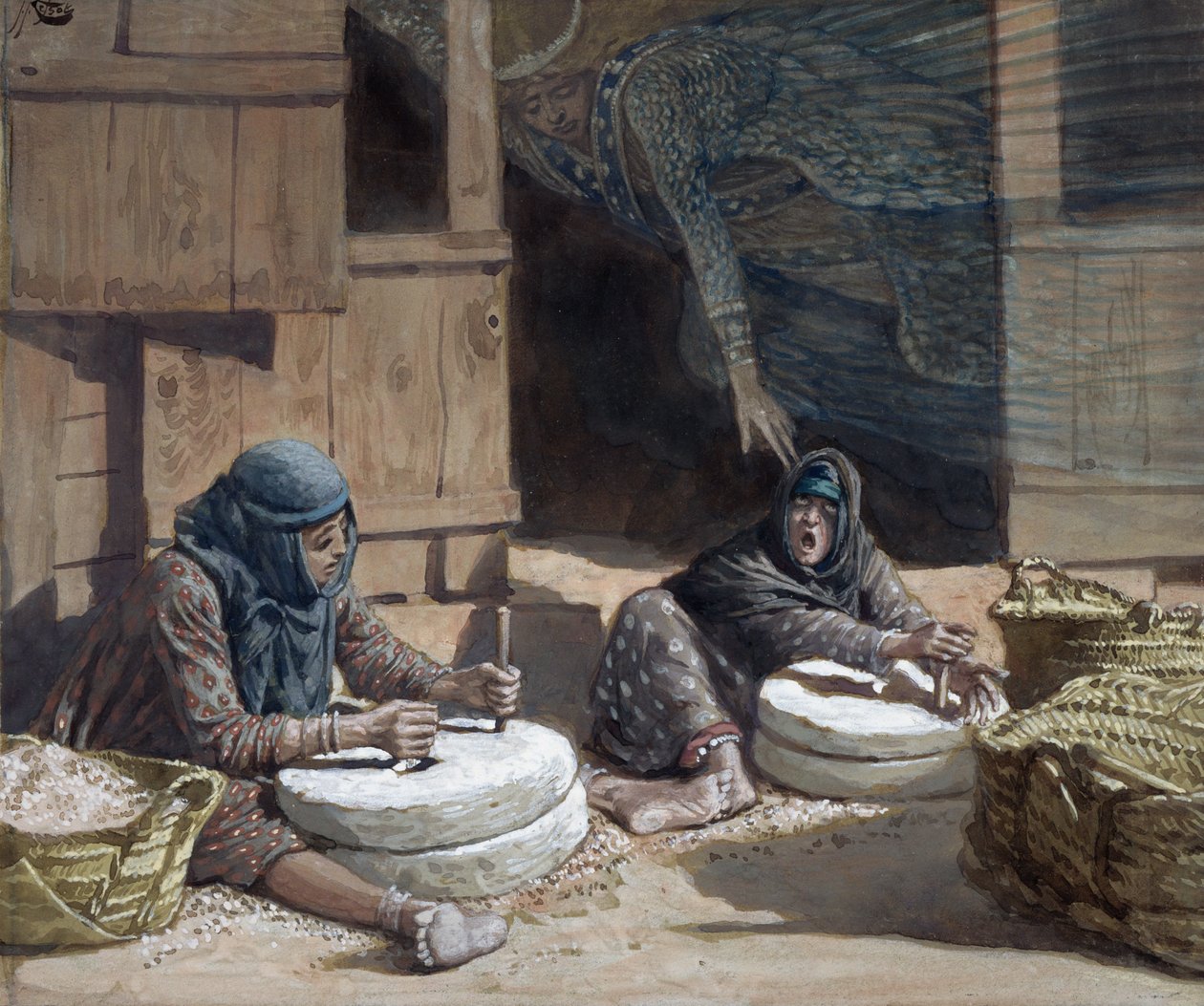 Die zwei Frauen an der Mühle, Illustration für Das Leben Christi, ca. 1886-94 von James Jacques Joseph Tissot
