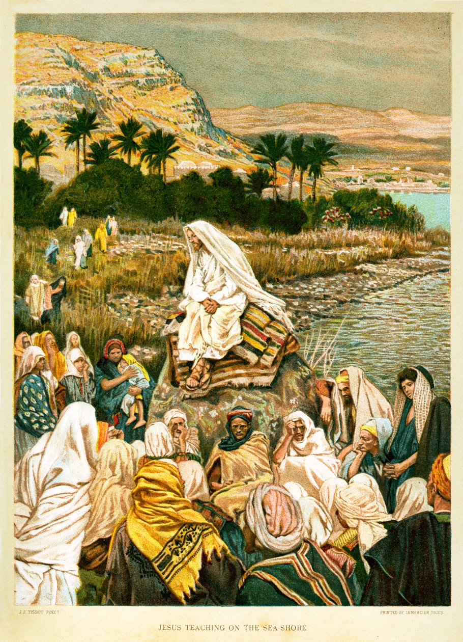 Jesus lehrt am Seeufer - Markus - Bibel von James Jacques Joseph after Tissot
