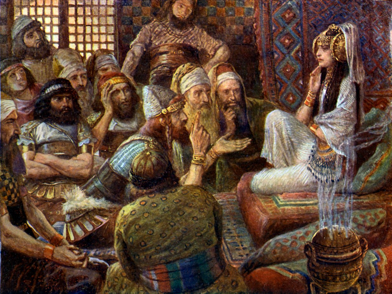 Die Philister besuchen Delila - Bibel von James Jacques Joseph after Tissot