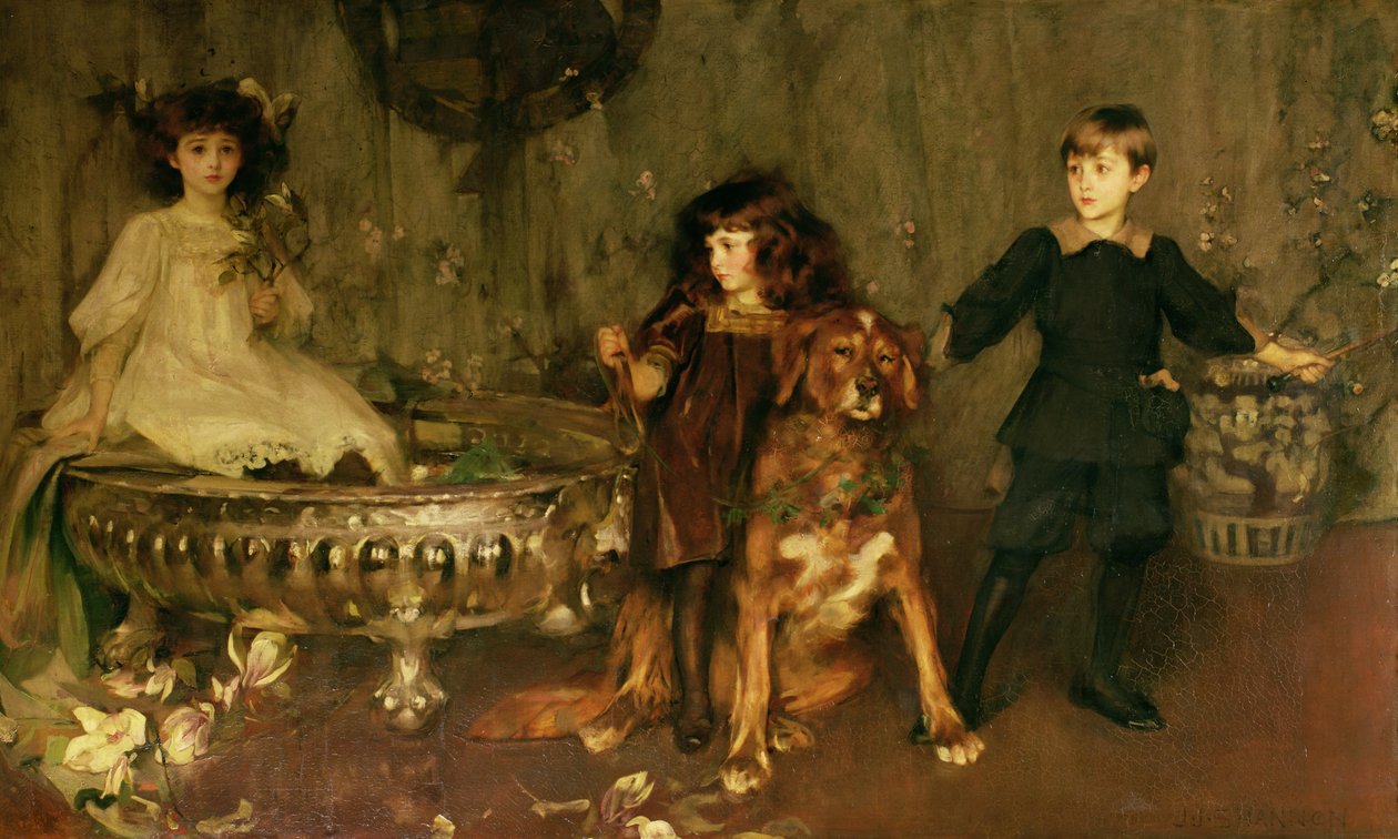 Lord John Manners, Lord Haddon und Lady Marjorie Manners von James Jebusa Shannon