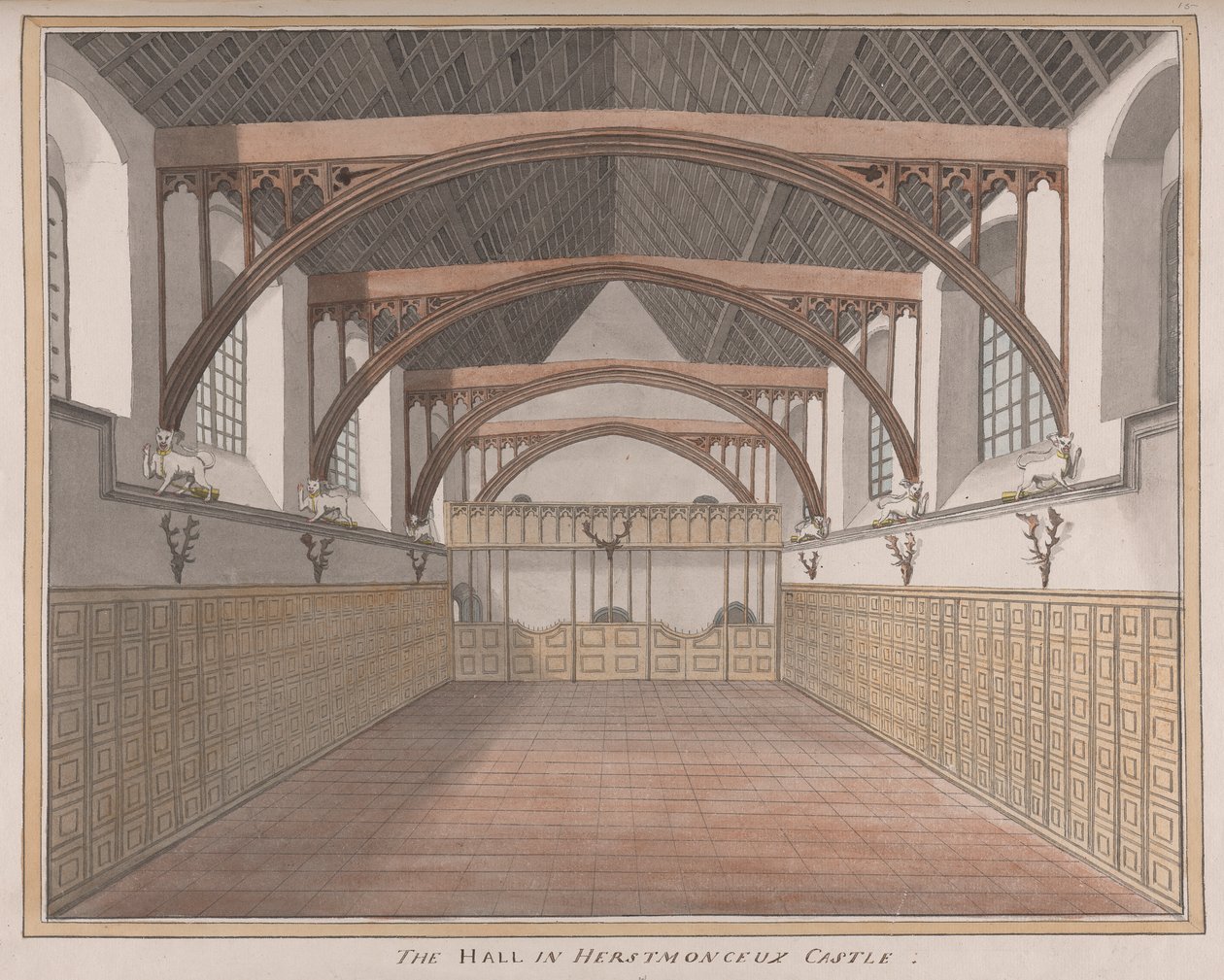 Herstmonceux Castle, East Sussex: Die Halle von James Lambert  of Lewes