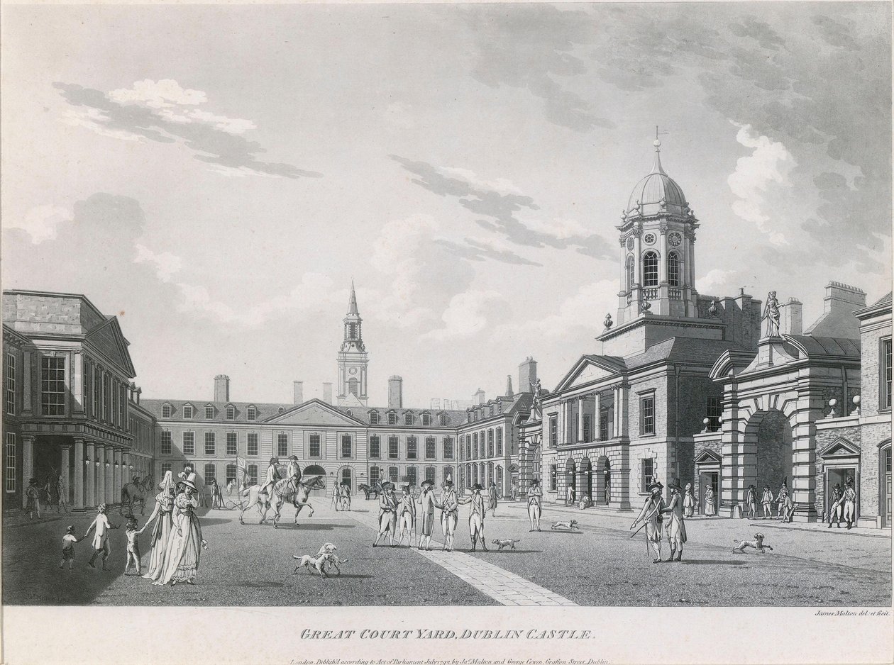 Der Obere Hof, Dublin Castle von James Malton