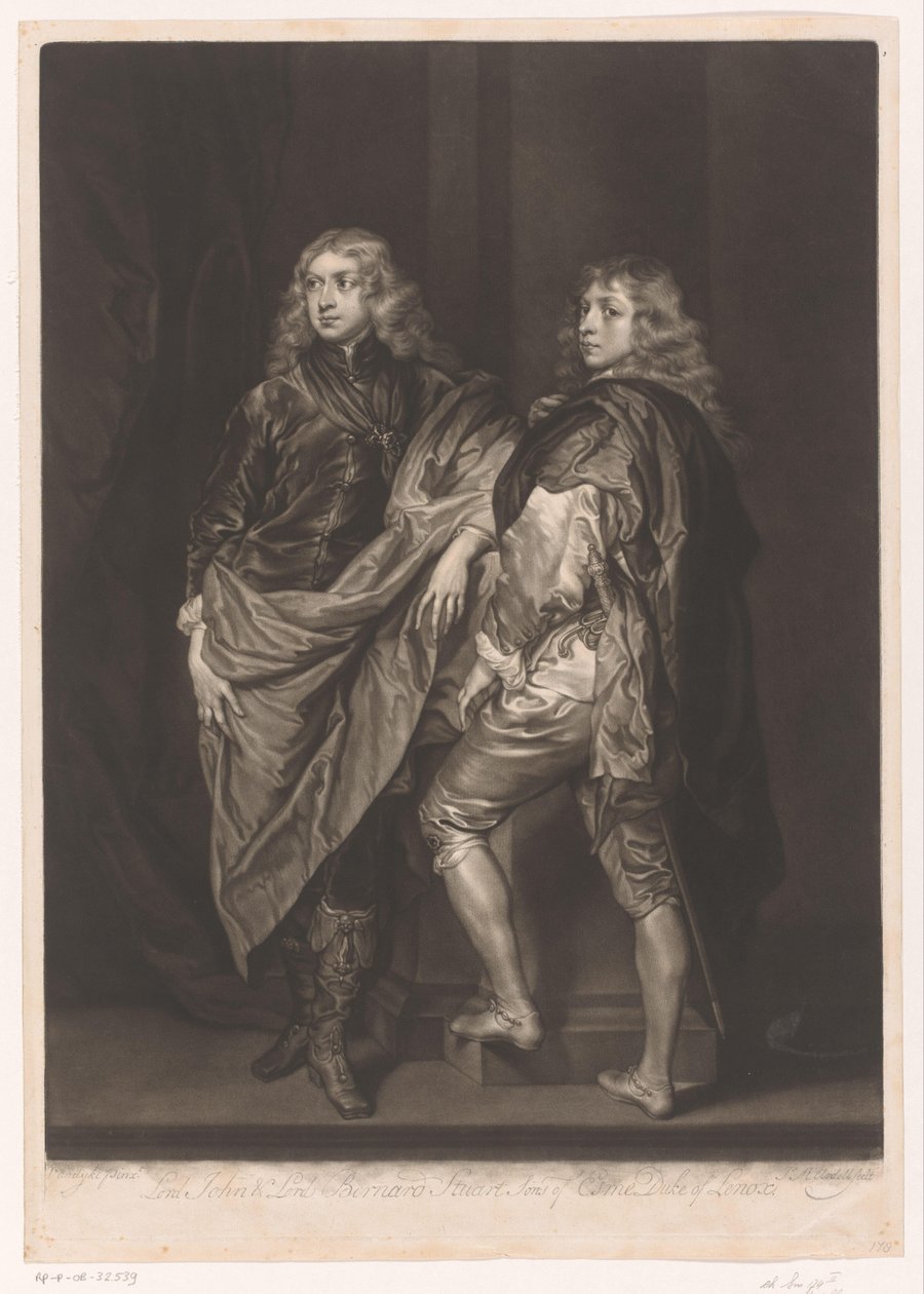 Porträt von John und Bernard Stuart von James McArdell