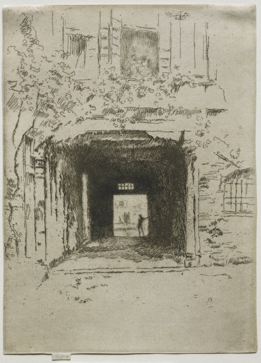 Türöffnung und Weinrebe von James McNeill Whistler