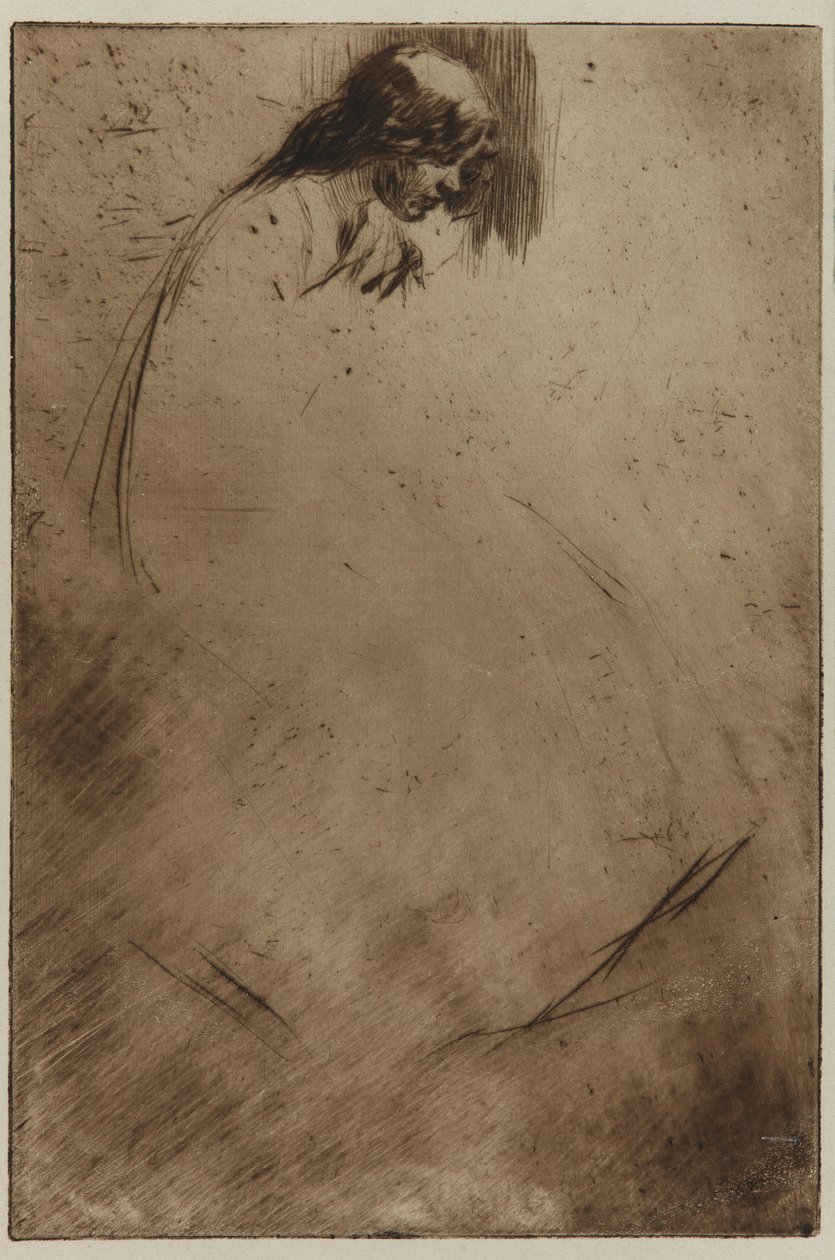 Jos geneigter Kopf von James Abbott McNeill Whistler
