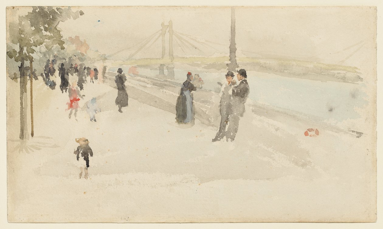 Rosa und Silber - Chelsea, der Damm von James McNeill Whistler