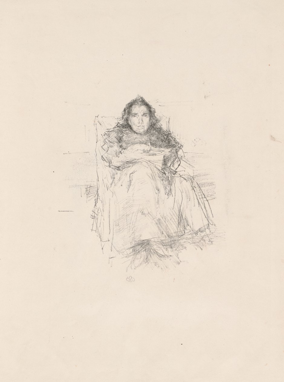 Porträtstudie: Mrs. Philip, Nr. 3 (recto) Porträtstudie: Geneviève Mallarmé (verso) von James Abbott McNeill Whistler