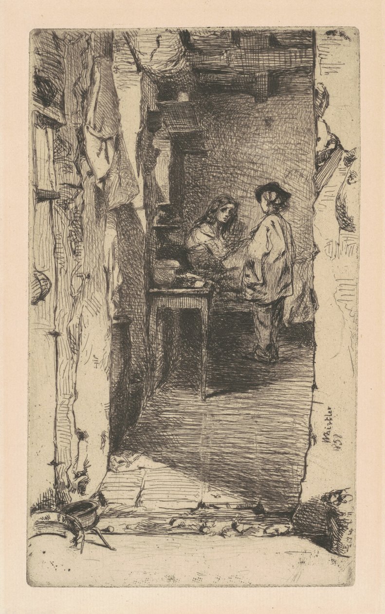 Lumpensammler, Quartier Mouffetard, Paris von James Abbott McNeill Whistler