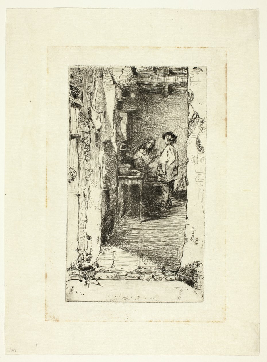 Lumpensammler, Quartier Mouffetard, Paris von James Abbott McNeill Whistler