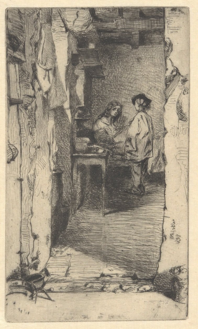 Lumpensammler, Quartier Mouffetard, Paris von James Abbott McNeill Whistler