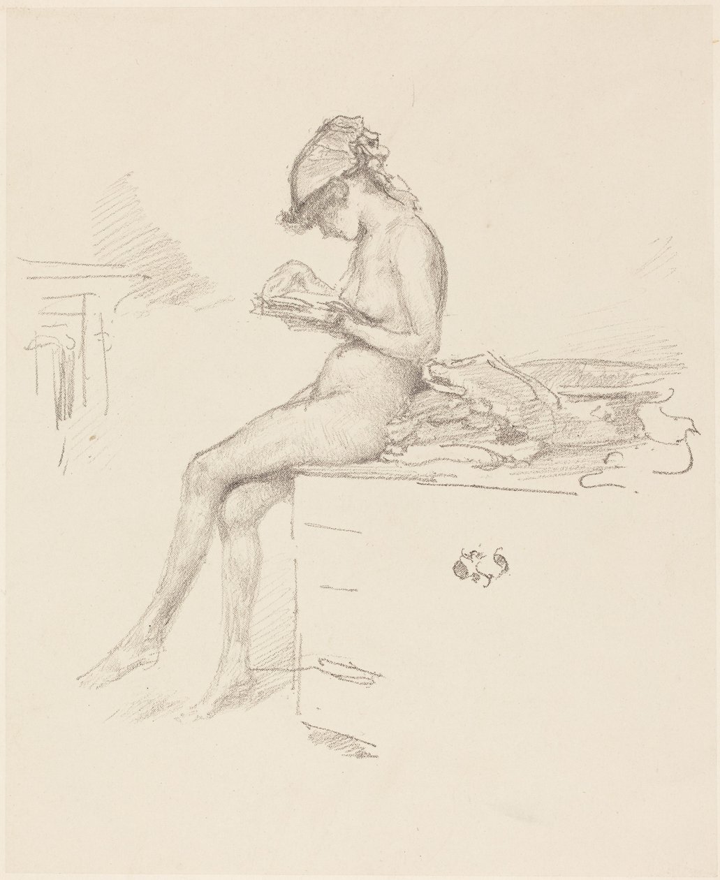 Das kleine Aktmodell, lesend von James McNeill Whistler