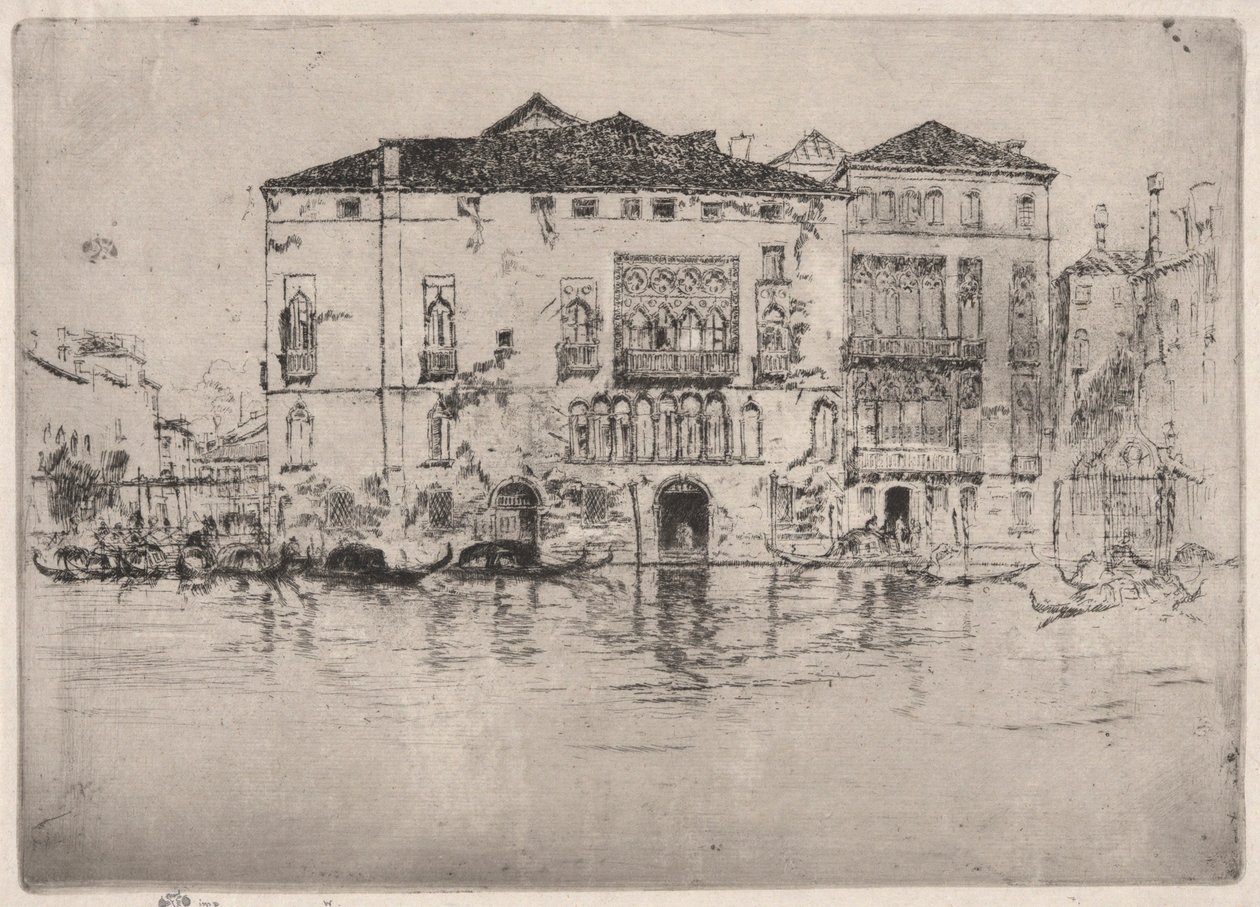 Die Paläste, aus der ersten Venedig-Serie von James Abbott McNeill Whistler