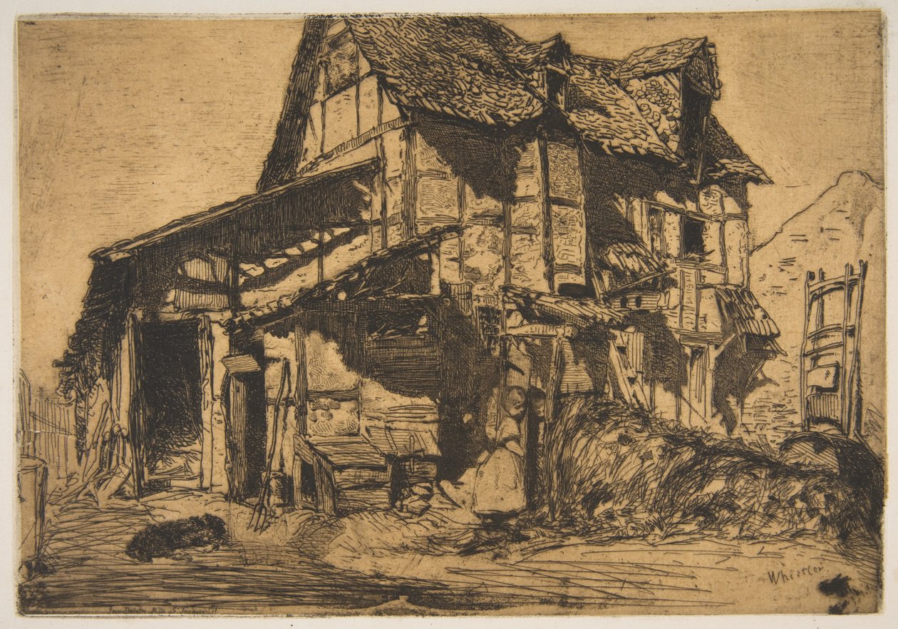 Das unsichere Mietshaus (Der alte Bauernhof) von James McNeill Whistler