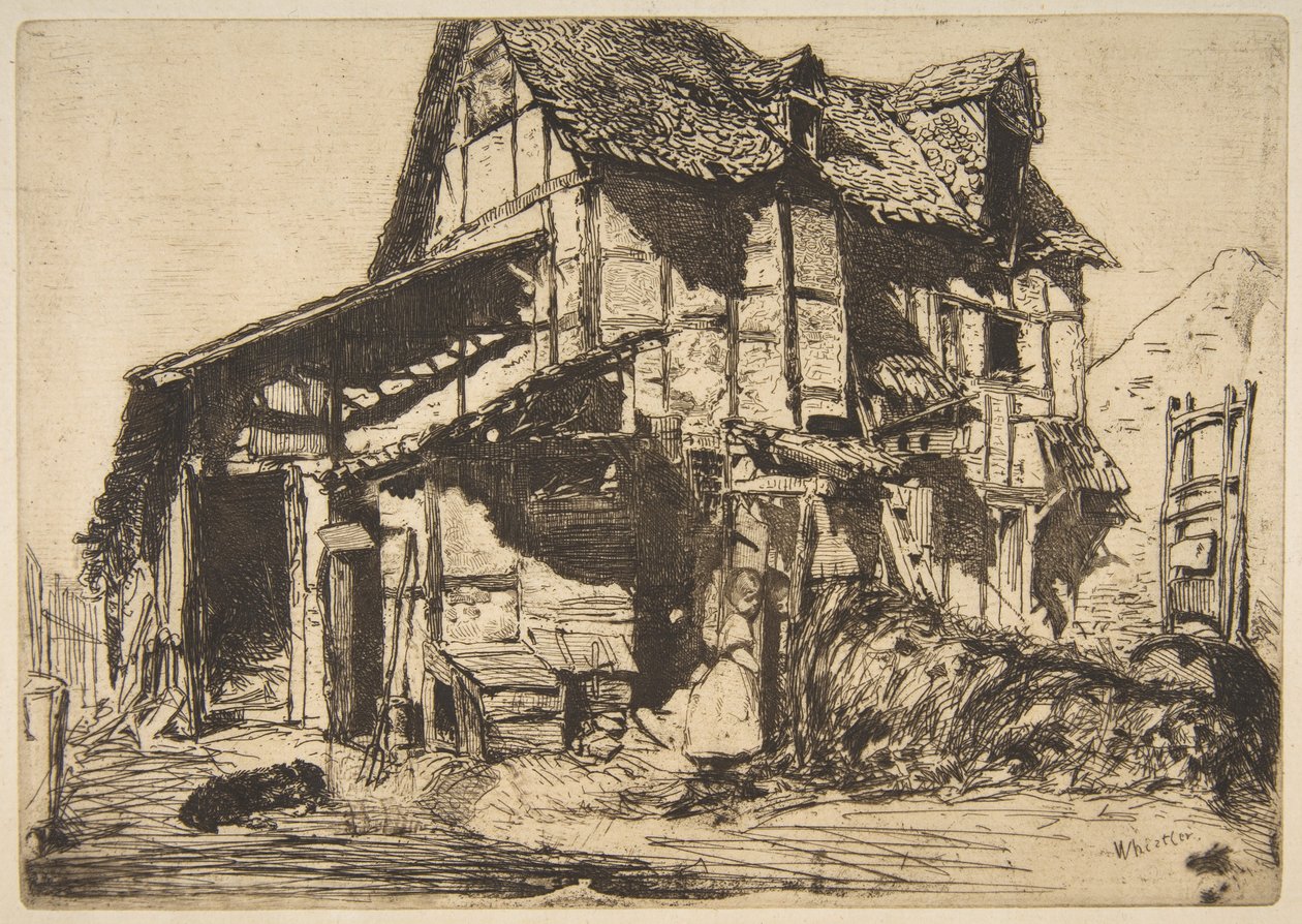 Die unsichere Behausung (Der alte Bauernhof) von James McNeill Whistler