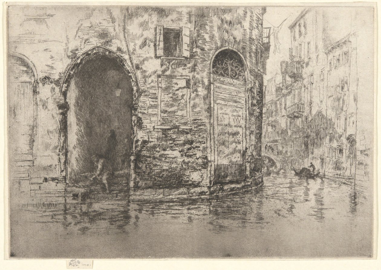 Zwei Türöffnungen, aus dem First Venice Set (Venedig, eine Serie von zwölf Radierungen) von James Abbott McNeill Whistler