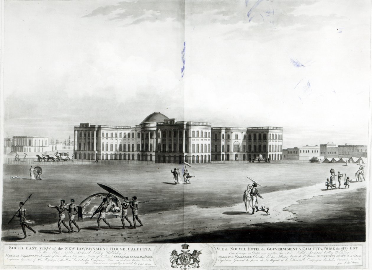 Südostansicht des neuen Regierungshauses, Kalkutta von James Moffat