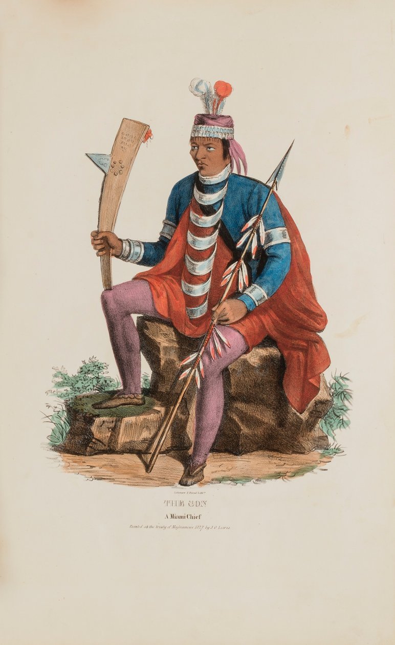 RICHARDVILLE; ein Miami-Häuptling, aus dem Aboriginal Portfolio von James Otto Lewis