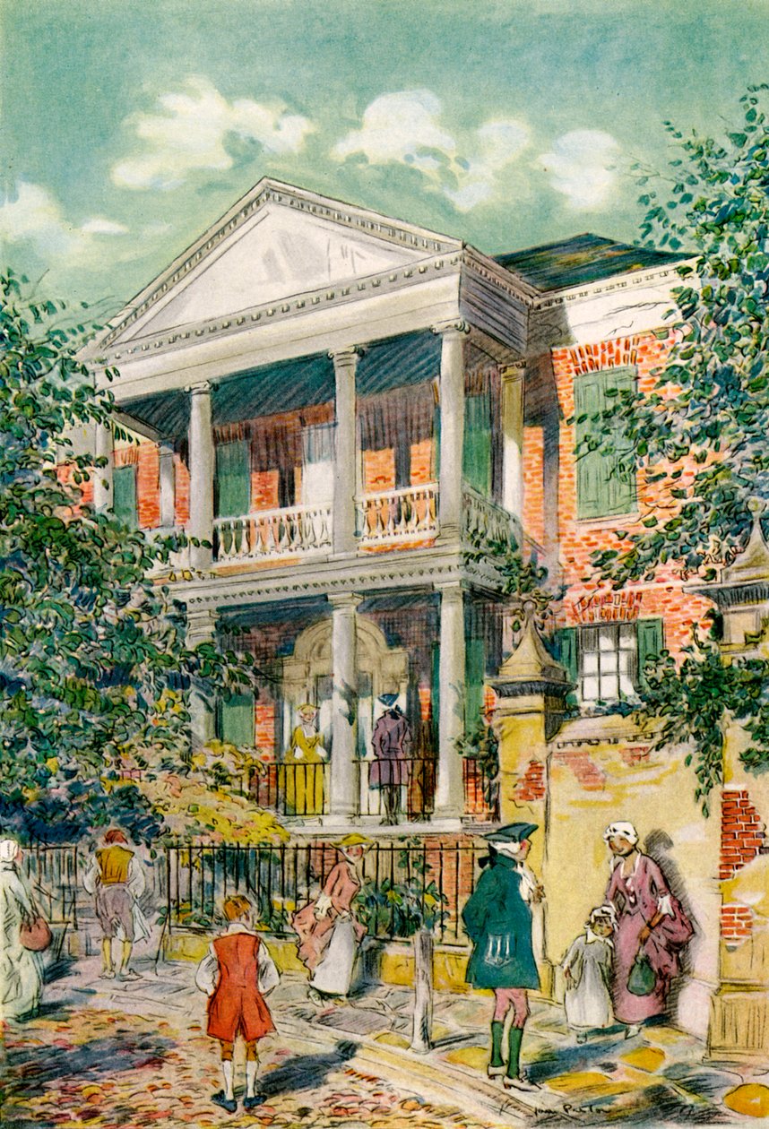 Pringle House, Charleston, South Carolina, USA, 18. Jahrhundert, 1921 von James Preston