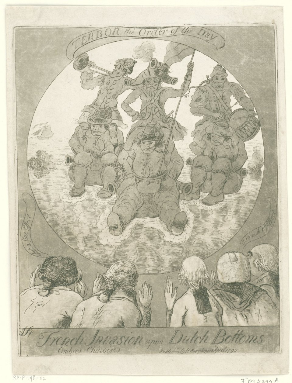 Karikatur der französischen Invasion, 1795 von James Sayers