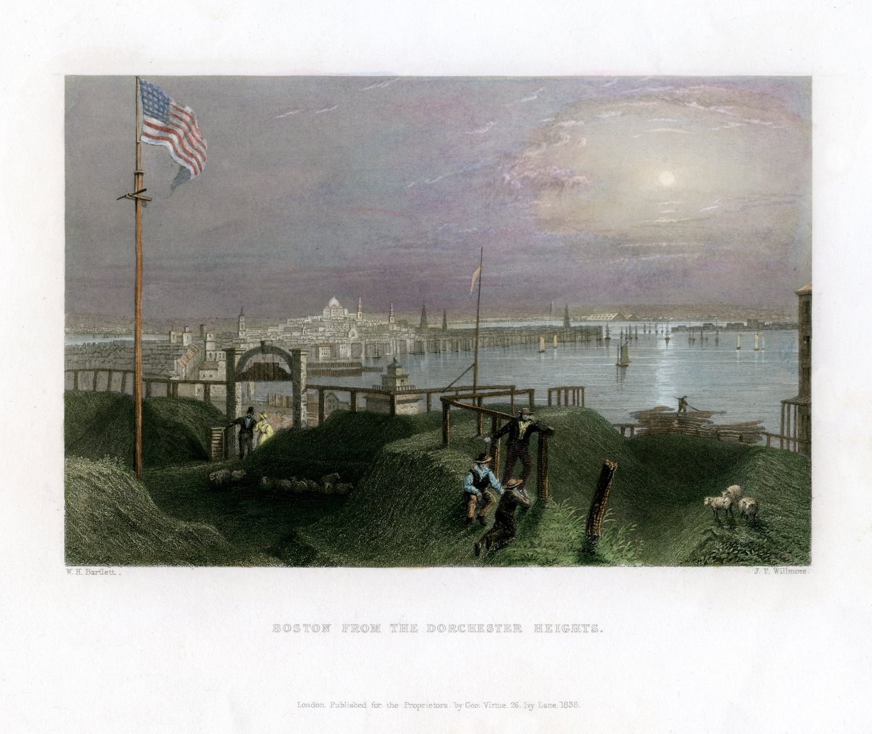 Boston von den Dorchester Heights aus gesehen, USA von James Tibbitts Willmore