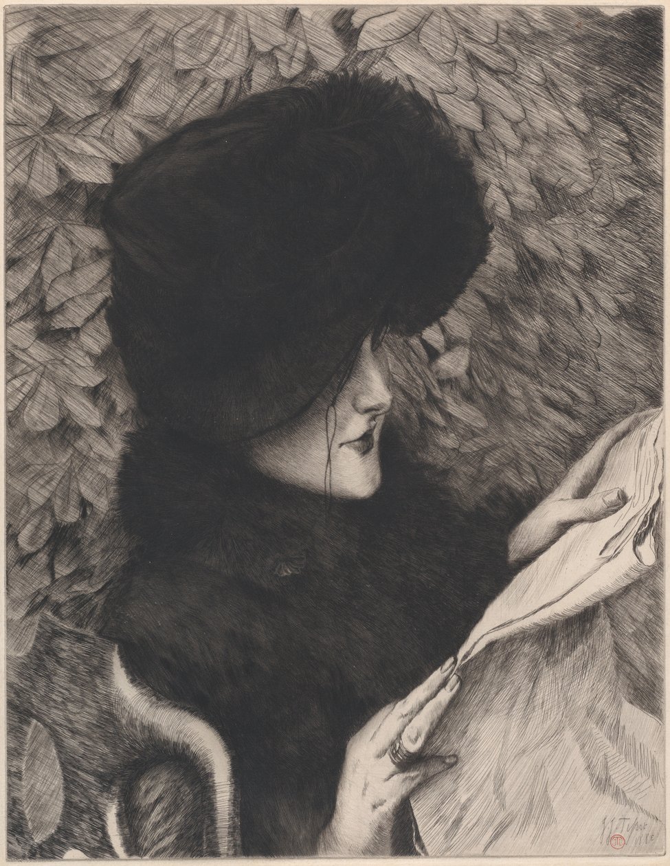 Die Zeitung, 1883 von James Tissot