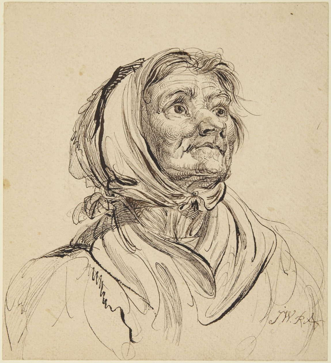 Kopf einer alten Frau von James Ward