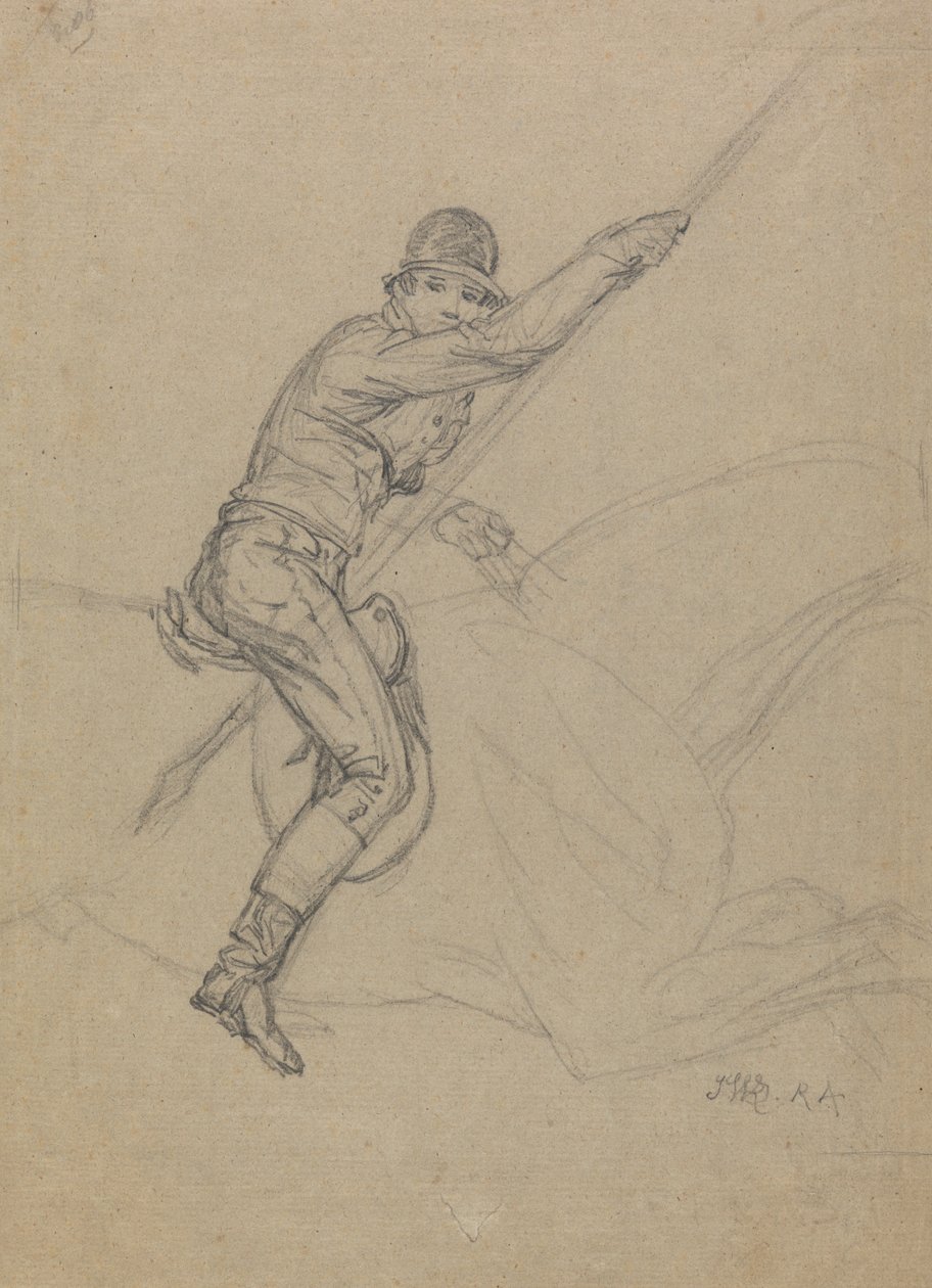 Sir Charles Blunt (geb. 1775) jagt den Eber und entkommt dem Tiger: eine Studie für eines von vier Gemälden, die 1815 entstanden von James Ward