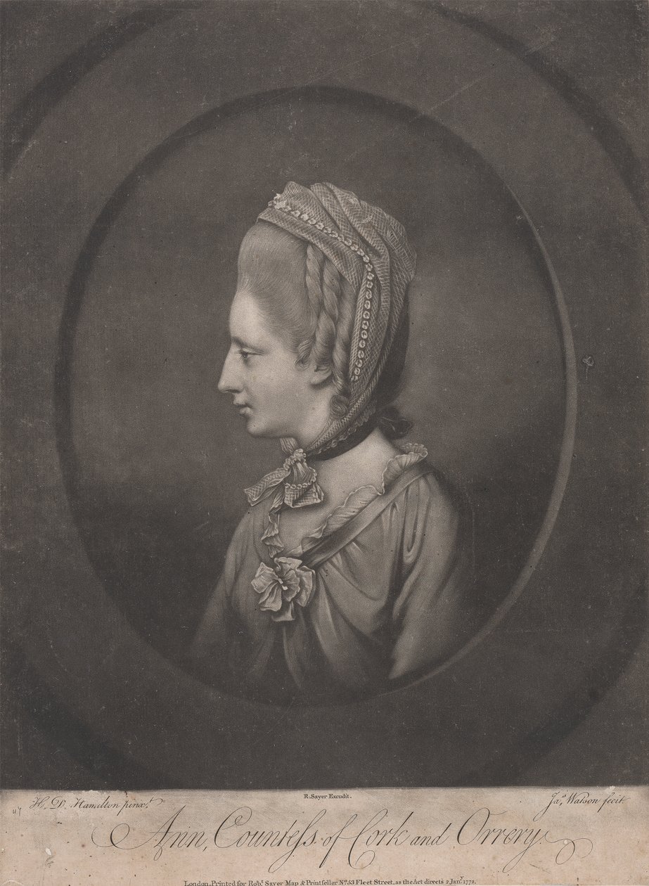 Anne, Gräfin von Cork und Orrery (gest. 1785) von James Watson