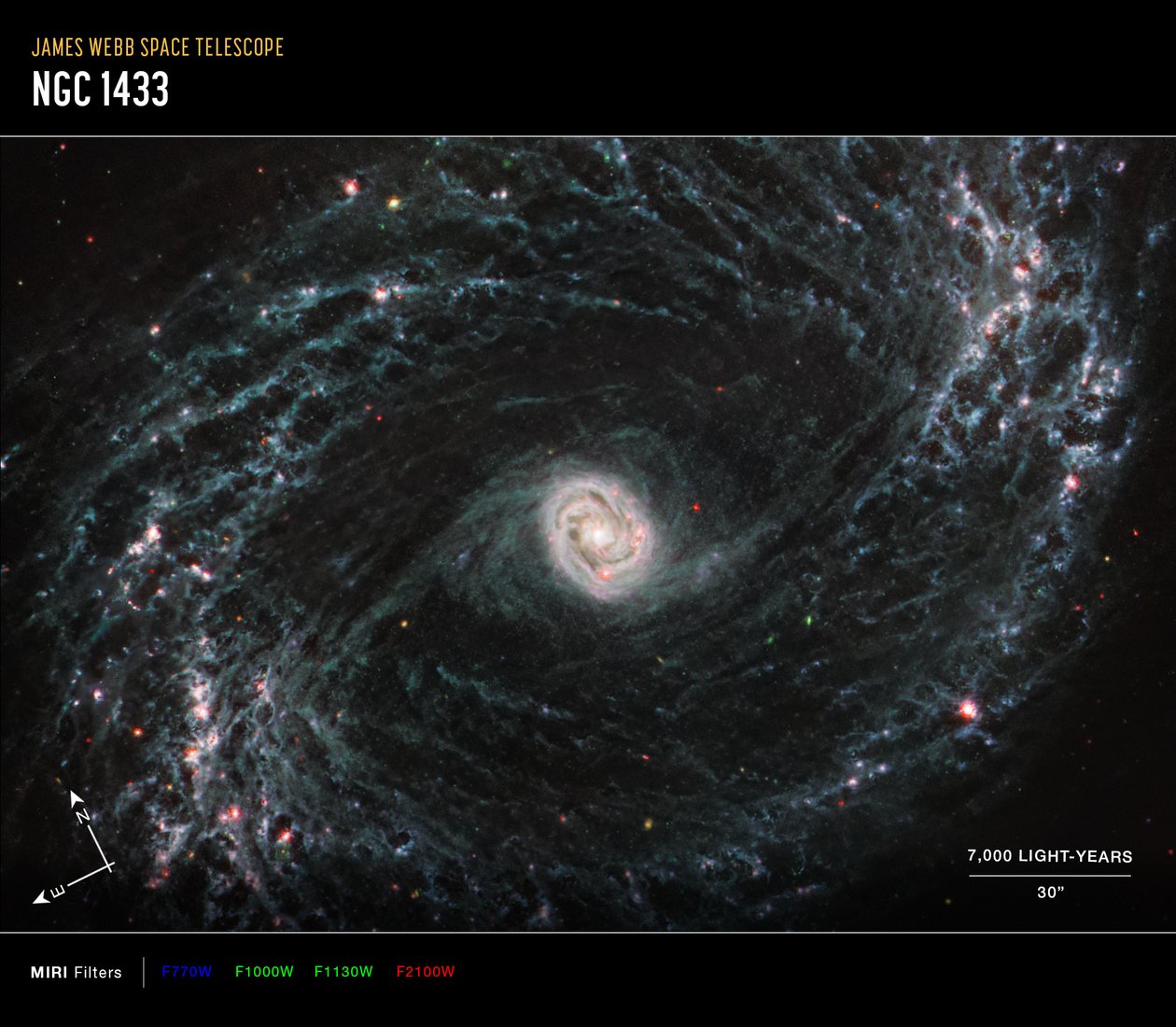 NGC 1433 von James Webb Space Telescope (NASA)