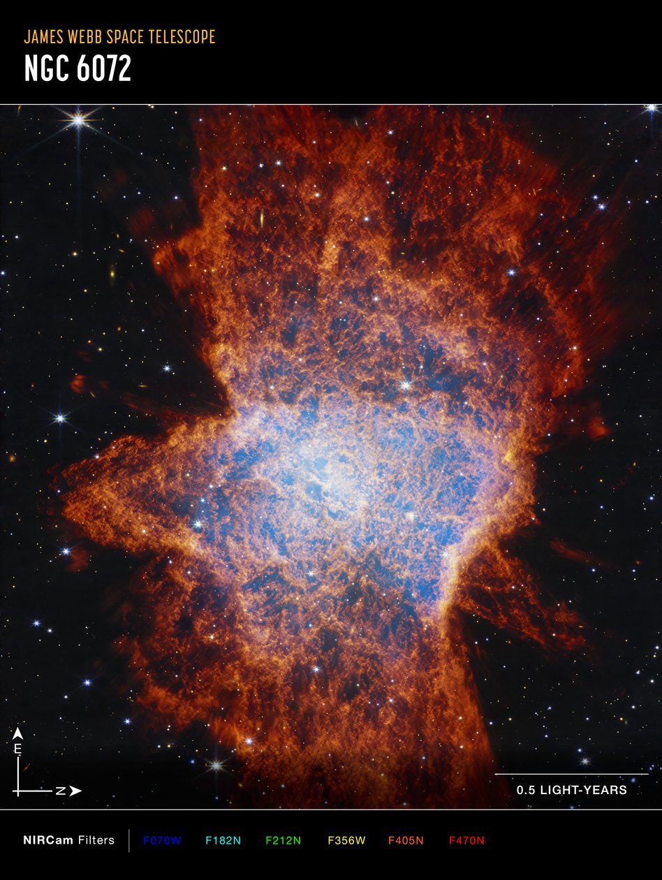 NGC 6072 (NIRCam Kompassbild) von James Webb Space Telescope (NASA)