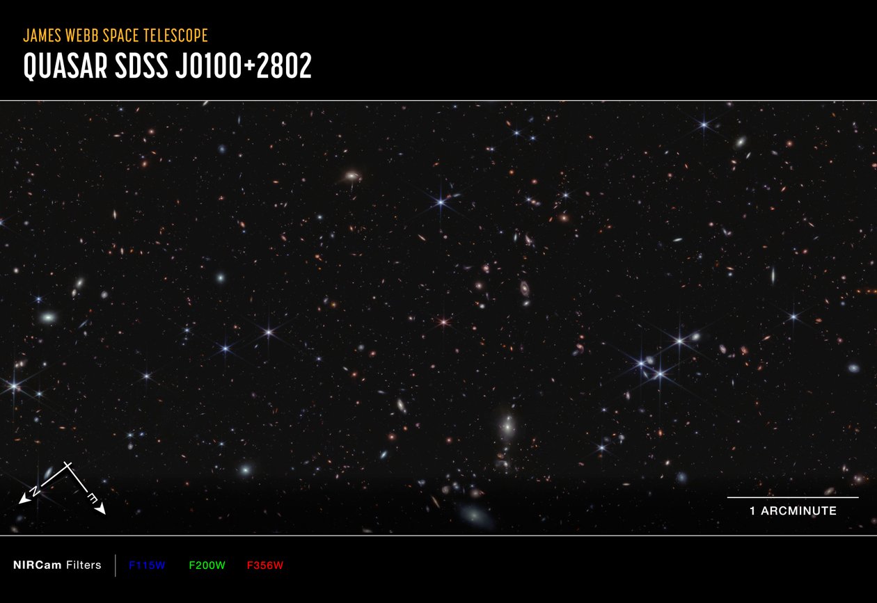 Quasar J0100+2802 von James Webb Space Telescope (NASA)